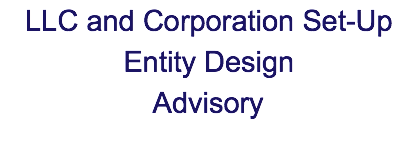 &nbsp;LLC and Corporation Set-Up Entity Design Advisory